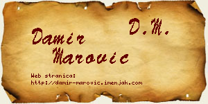 Damir Marović vizit kartica